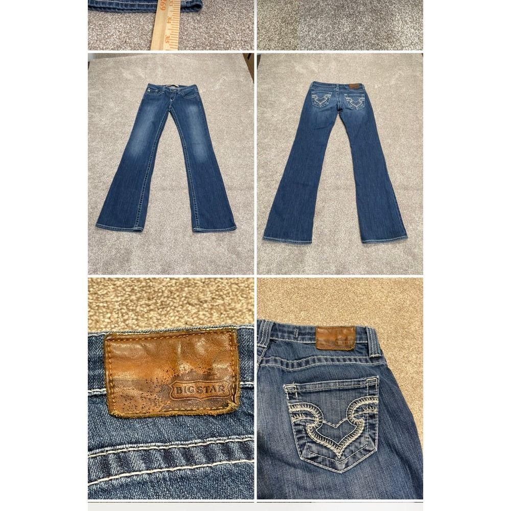 Buckle Big Star Remy low rise fit bootcut jean womens sz 28L dark wash denim Y2K